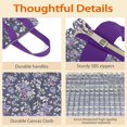 thumbnail image 4 of Pioneer Flower Floral Print Pattern Insulated Lunch Bag for Women & Adults,Large Portable Soft Cooler Lunch Bag,Thermal Food Storage Tote with Pearl Cotton,8.66L,8.75x5.75x9.5 Inch, 4 of 6