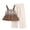 Brown, variant on TOWED22 Toddler Girl Summer Outfits Eyelet Embroidery Cami Tops   Plaid Print Wide Leg Pants 2 Pcs Infant Girl Clothes Set(Brown,2-3 Y)