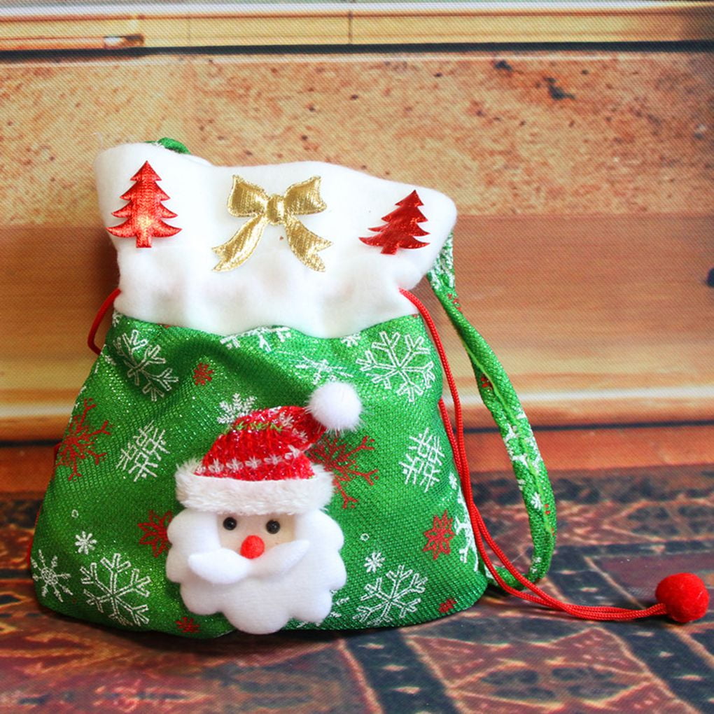 Snowman Christmas Candy Gift Bag Sack Stocking Treat Bag Christmas