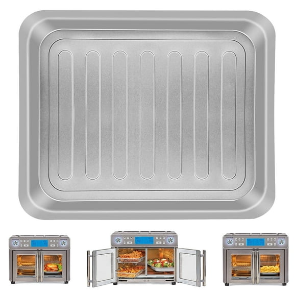 GWY Air Fryer Tray for Dual Zone 360 Air Fryer Oven 25 QT Extra Large, 14''×12'' Stainless Steel Air Fryer Accessories Grill Pan Grill Plate Crisper Plate Replacement Parts Rack