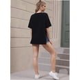 thumbnail image 4 of Oversize Women's Summer Casual Short Sleeve Workout Gym T-Shirt Tops, 4 of 5