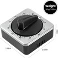 thumbnail image 6 of HIBIBUD Kitchen Timers for Cooking,Chef Cooking Timer Clock Loud Alarm,100% Mechanical Desk Timer-No Batteries Required-Magnetic Backing,Exquisite Stainless Steel Body-Countdown Reminder Magnetic, 6 of 8