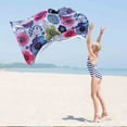 thumbnail image 4 of Guanhe Oversized Beach Towel 60x28Inches Beach Blanket Tropical Style Printed Big Microfiber Quick Dry Pool Towel Summer Gifts for Adults Women Men Kids,Green,Red, 4 of 6