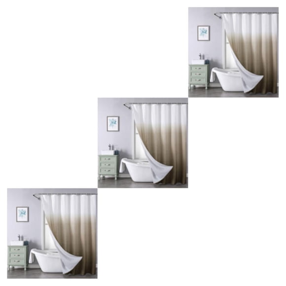 Cortina de ducha Inteprter Artesanal impermeable extra gruesa café 180*200