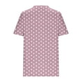 thumbnail image 4 of XUNKUSGA Womens Blouses Polka Dot Boho T-shirt Oversized Round Neck Tops Light Breathable Summer Outfits 2025, 4 of 5