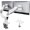 White, variant on Dual Monitor Stand, Fully Adjustable Gaming Monitor Desk Mount for Computer Screens, Full Motion with C-Clamp & Grommet Base, Each Arm Holds