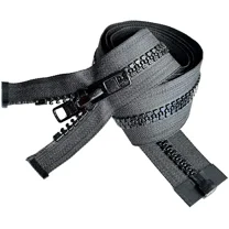 Bimini Top #10 Black Marine Double Pull Lenzip Zipper - Reversible Molded with 2 Heads Separating - Choose Your Size - 1 Zipper Per Pack - Made in The United States (Black - 36" Inches)