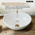 thumbnail image 3 of HOROW Bathroom Vessel Sink, 16'' X 13'' Oval Modern Above Counter Vanity White Porcelain Ceramic, 3 of 10