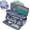 II-Purple, variant on HOMEST Double Layer Carrying Case with Mat Pocket for Cricut Maker 4, Explore 4, Multi Front Pockets for Accessories and Supplies, Grey