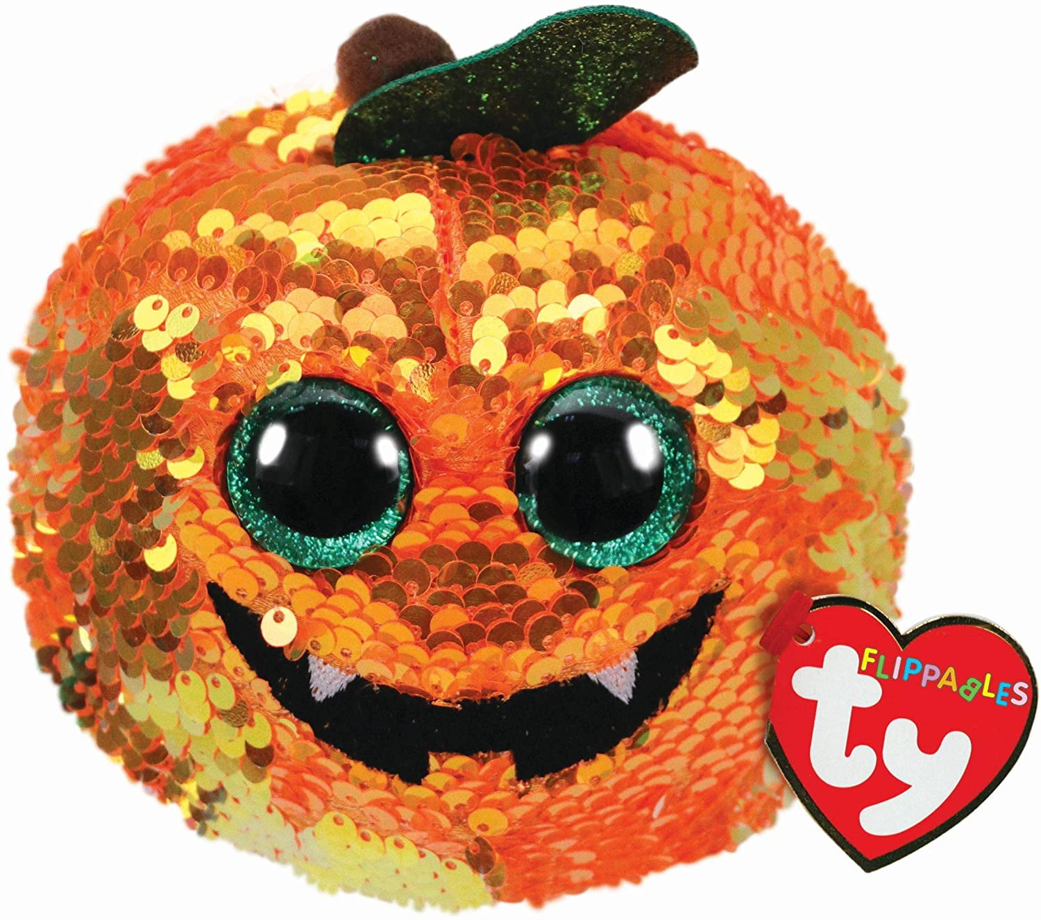 6 inch TY Flippables Sequin Plush - MWMTs Boo Toy SEEDS the Pumpkin 