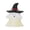 A, variant on Resin Ghost Figurine with Hat Halloween Tabletop Ornament Decorative Sculpture for Home Office Party Display