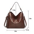 thumbnail image 2 of Oucaili, bolso de mano para mujer, bolso de mano de piel sintética, bolso de hombro tipo bandolera diario para oficina y trabajo con bolsa interior, 2 of 9