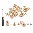 thumbnail image 3 of 20 Set Metal Tree Spikes and Studs 12mm x 8mm Screw Back Leathercraft, Copper Gold, 3 of 6