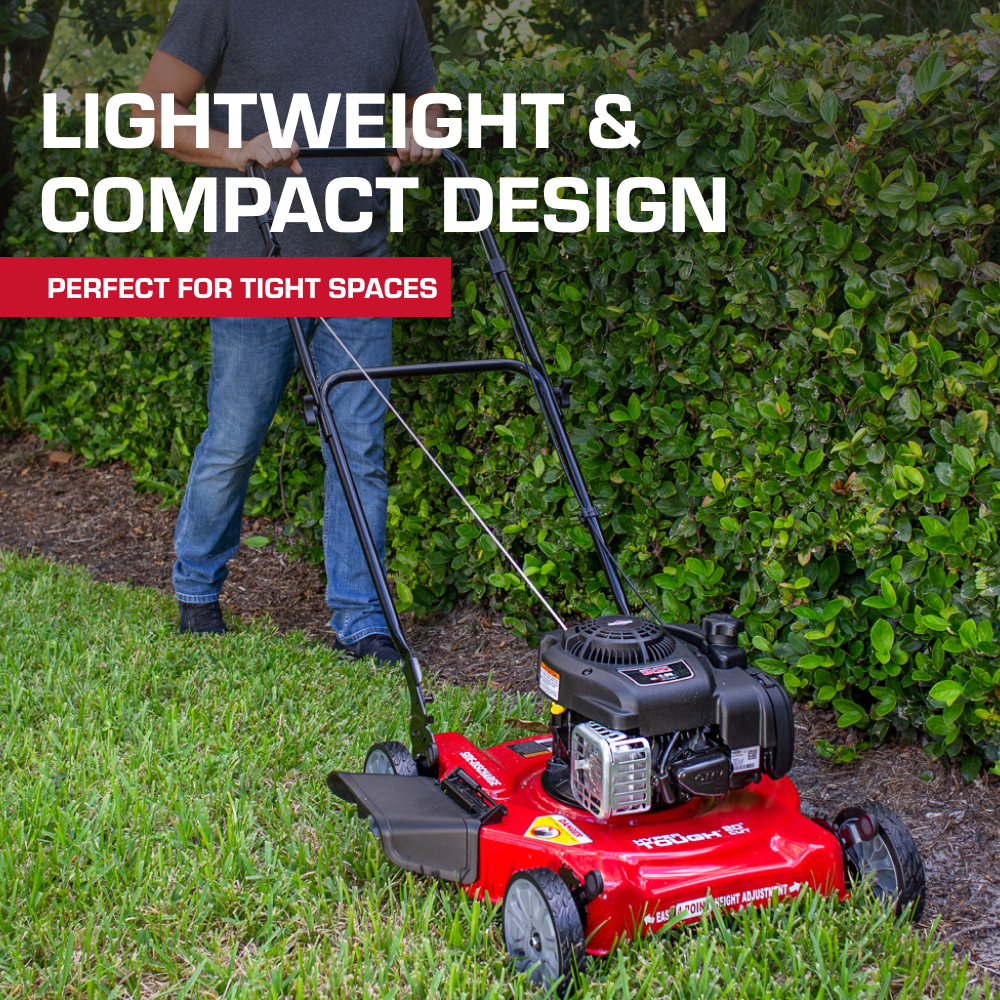 Hyper Tough 20" 125cc Gas Powered Walk-Behind Push Lawn Mower with Briggs & Stratton Engine, Red