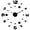 Black, variant on Real Special Dots Silhouette Frameless Wall Clock Stickers, DIY Modern Decorative Clocks for Living Room, Bedroom, Office - Easy to Install, Large 3D Clock Design (Black,37in)