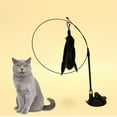 thumbnail image 4 of With Super Suction Cup Long Pole Cat Teasing Wand Detachable 80CM Kitten Toys Feathers Wand Cats Toys Interactive Toy 1*PINK FEATHER+1*STICK, 4 of 8