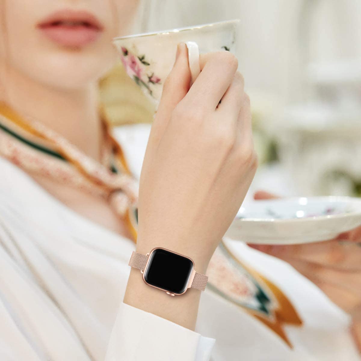 Slim Watch Band Compatible with Apple Watch Band 38mm 40mm 42mm 44mm for  Women Girls, Stainless Steel Mesh Strap Replacement for iWatch SE iwatch  Series 6/5/4/3/2/1 (Rose Gold, 38mm 40mm) | Walmart Canada