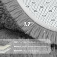 thumbnail image 5 of CozyDesg Oval Area Rugs,Ultra Soft Modern Throw Rugs for Bedroom，Small Area Rugs,2.6*5.3ft Shag Fluffy Carpet for Bedside Home Decor,Light Gray, 5 of 8