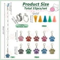 thumbnail image 2 of 33 Pcs Knitting Accessories Kit Including Dog Paw Print Stitch Marker 0-9 Number Row Counter Chains Needle Stoppers Yarn Guide Finger Holder for DIY Knitting Weaving Sewing Mixed Color, 2 of 6