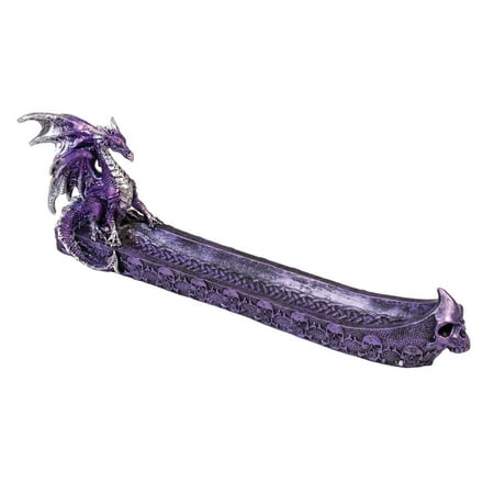 9 Dragons Incense Burner - Purple Dragon Incense Burner Polyresin - 12