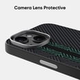 thumbnail image 4 of Stylish Texutre Case Cover for Apple iPhone 13, Slim Fit [Compatible with Magsafe & Accessories] Shockproof Drop Protection Anti-Scratch Anti-Slip Bumper Rugged Case for Men,Black+Green, 4 of 6