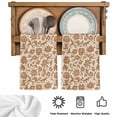 thumbnail image 5 of Brown Floral Kitchen Towels Set of 3, Vintage Rustic Flowers Botanical Spring Absorbent Dish Towels for Kitchen, Microfiber Hand Towel, Quick Drying Tea Towel for Cleaning Decorative Dishcloths, 5 of 7