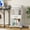 white, variant on Zenira Multifunctional 3-Tier Kitchen Storage Rack with 1 Drawer and Lockable Wheels,31.5" Height Rolling Cart(Black,31.5in)