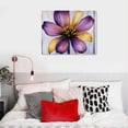 thumbnail image 5 of ARISTURING Purple and Gold Flower Wall Art Decor Floral on Wooden Backdrop Pictures Painting on Canvas Modern Gallery Wrapped Still Life Decor for Living Room Bedroom Bathroom 20x16in, 5 of 6