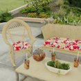 thumbnail image 2 of Jordan Manufacturing 18" x 18" Leathra Red Floral Square Tufted Contoured Outdoor Wicker Seat Cushion (2 Pack), 2 of 12