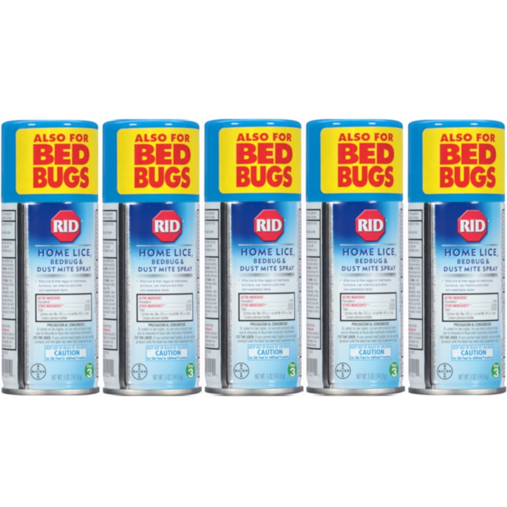 5 Pack RID Step 3 Home Lice, Bedbug & Dust Mite Spray 5 oz (141.8 g