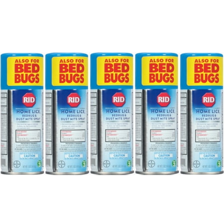 5 Pack RID Step 3 Home Lice, Bedbug & Dust Mite Spray 5 oz (141.8 g)