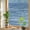 Blue, variant on Rainbow Window Privacy Film, Duck Green Static Cling Decorative Window Film PVC, Vintage Modern Abstract Art Ombre No Glue UV Blocking Glass Covering, Removable Stained Glass Sticker 19.6''x39.3''