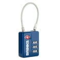 thumbnail image 5 of Brinks 3-Dial Combination TSA Luggage Padlock with 1-7/10in Steel Cable Shackle, 2-Pack, 5 of 12