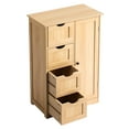 thumbnail image 6 of Ktaxon Wooden Bathroom Floor Cabinet, Side Storage Organizer with 4 Drawers, 1 Cupboard & 2-Shelves, Wood, 6 of 24