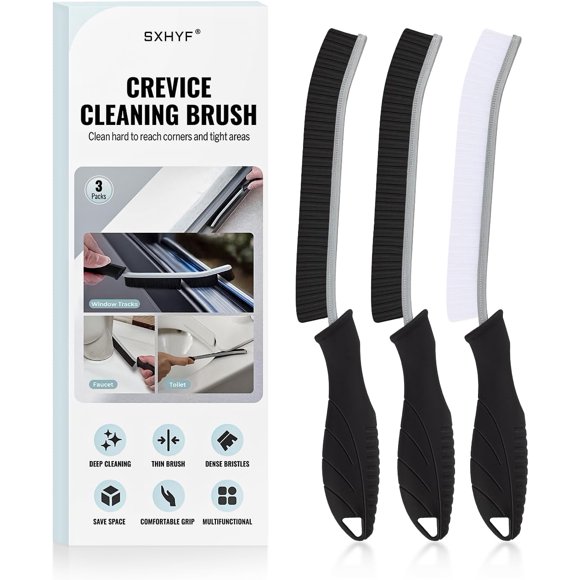 Biwat Cleaning Brush - Hard Bristle Crevice Cleaning Brush, Multifunctional Gap Scrub Brush, Home Essentials, Bathroom Cleaner Tools for Household Use, Kitchen, Window, Faucets, Toilet, Grout, Car