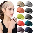 thumbnail image 2 of Fitness headband, sweatband, running headband, elastic headband, women's yoga headband (3 pieces), 2 of 5