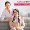 thumbnail image 4 of Gorros Chemo Half Chet, elegantes flores, poliéster, 4 unidades, para mujer, 4 of 6