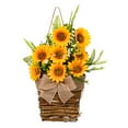 thumbnail image 1 of Guirnalda de flores artificiales decorativas de la corona de girasol rústica, 1 of 5