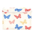 thumbnail image 7 of Yayeee Collapsible Cube Storage Bin with Lid Fabric Closet Decorative Basket with Handles, Red Butterflies, 7 of 7