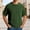 Dark Green, variant on Bcfgryg Corduroy Crewneck T Shirt Soft Textured Casual Short Sleeve Tee Comfortable Relaxed Fit Basic Solid Color Top For Everyday Wear Men's T Shirts Red L