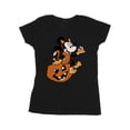 thumbnail image 1 of Mickey Mouse Womens Minnie Mouse Cat Cotton Halloween T-Shirt, 1 of 2