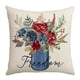 thumbnail image 1 of Yhmxh Fundas de cojín decorativas, nuevas, con estampado de letras azules, borde de tela para el hogar, funda de cojín de lino para sala de estar, funda de almohada para dormitorio, 1 of 1