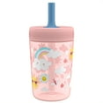 thumbnail image 5 of Zak Designs Capri Tumbler, Soft Straw Tumbler for Toddlers, 12oz, Leak-Proof, Easy to Hold, Sunshine and Rainbows, 5 of 12