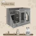 thumbnail image 2 of Aukfa Cat Litter Box Enclosure with LED Light and 2 Storage Drawers for Living Room,Gray, 2 of 7