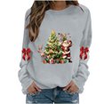 thumbnail image 5 of Christmas Sweatshirts for Womens Long Sleeve Crew Neck Christmas Print Sweatshirt Holiday Long Sleeve Pullover Tops, 5 of 6