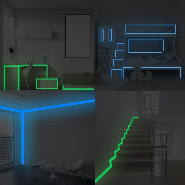 Ganfancp Calcomanía de Pared de Tira Luminosa Familiar Calcomanías Murales Removibles Arte En Vinilo Decoración de Habitaciones Ofertas Del Día Sólo En Línea 1X Pegatina