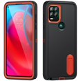 thumbnail image 3 of for Motorola Moto G 5G (2023) Case Kickstand Durable 3-Layer Military Grade Protective Cover Hybrid Silicone Heavy Duty Rugged Shockproof Screen Lip Raised Protection Cover,
Black+Orange, 3 of 9