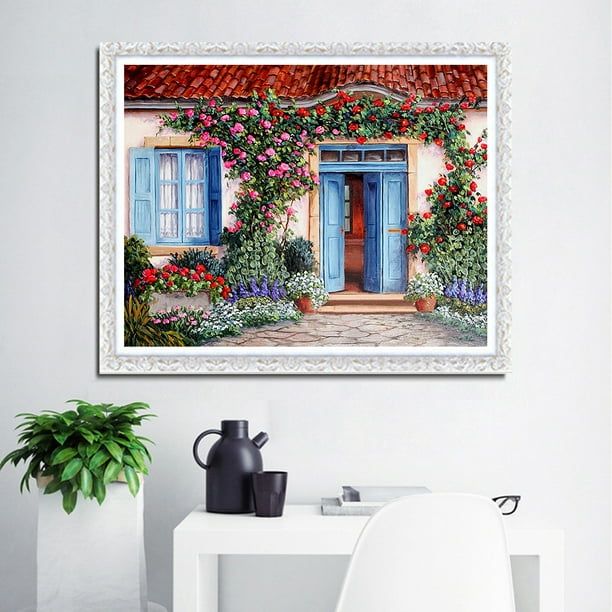 Cuadros Decorativos Pintura de diamante 5D DIY Kit de mosaico de punto de Ehuebsd cruz bordado de imagen diamantes de imitación decoración de la pared del hogar 30x40cm