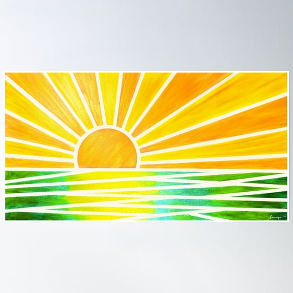 369 Prints Sunrise Sunset- No Framed, Vintage Wall Art, Trendy Retro Print, Room Decor, Wall Art UNFRAMED, 8x12