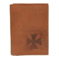 thumbnail image 4 of Marshal Templar Cross RFID Blocking Genuine Leather Bifold Trifold Wallet for Men Trifold, 4 of 7